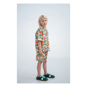 Repose AMS - Boxy Fleurie Bio-Baumwollhemd | Blassgelb