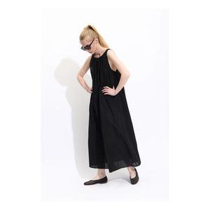 BELLEPIECE - Biaccio Voile-Baumwollkleid | Schwarz