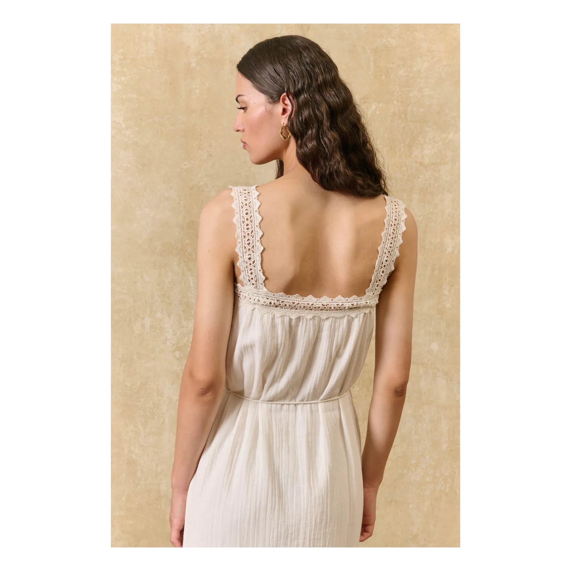 Louise Misha - Madera Kleid aus Bio-Baumwolle | Ecru