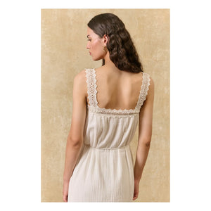Louise Misha - Madera Kleid aus Bio-Baumwolle | Ecru