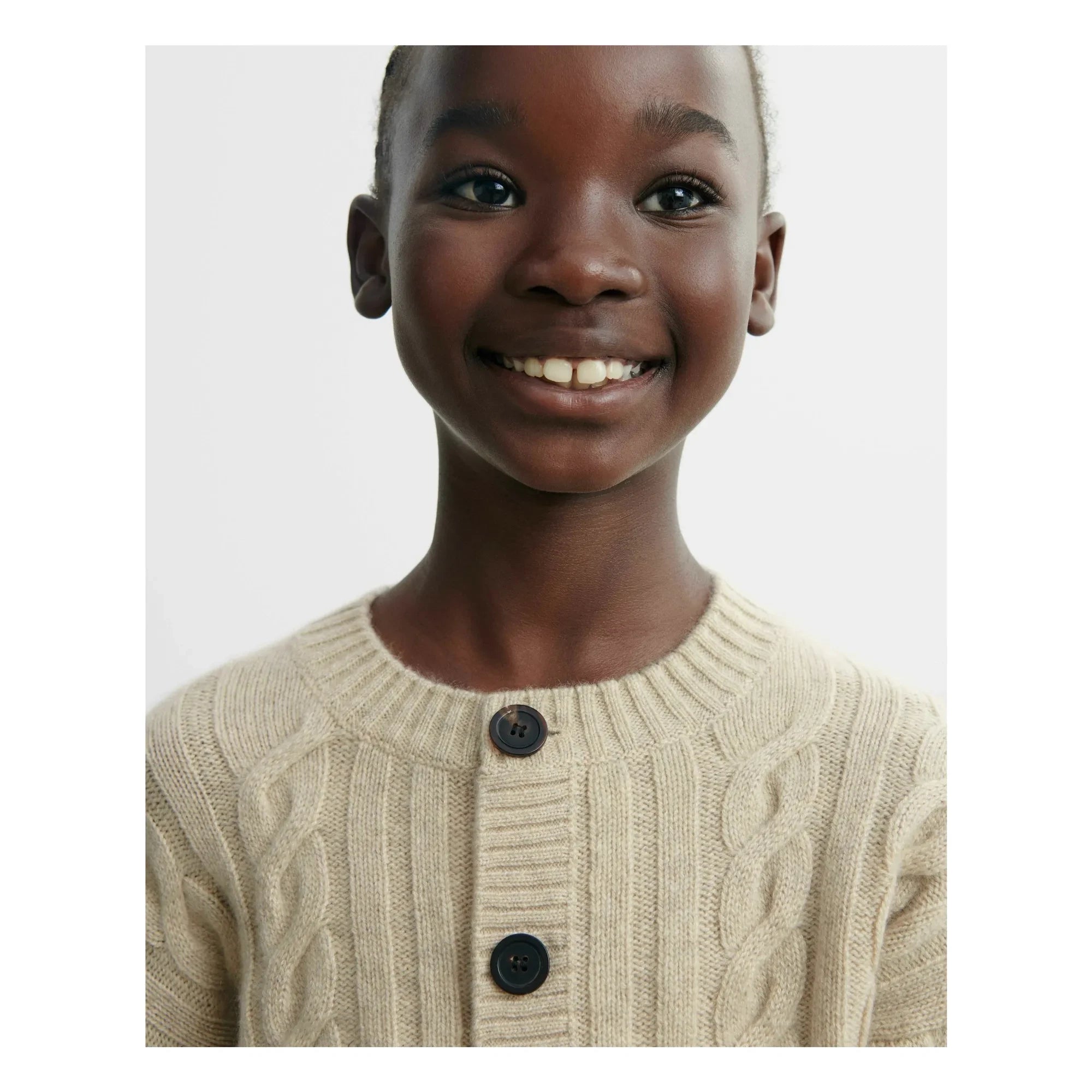 Bompard - Kaschmir-Cardigan mit Zopfmuster | Creme
