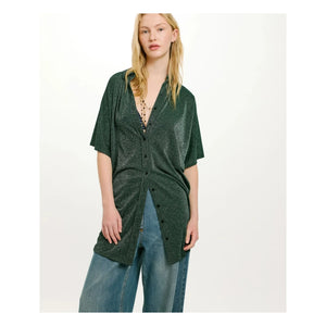 Momoni - Asado Metallic Kleid | Grün