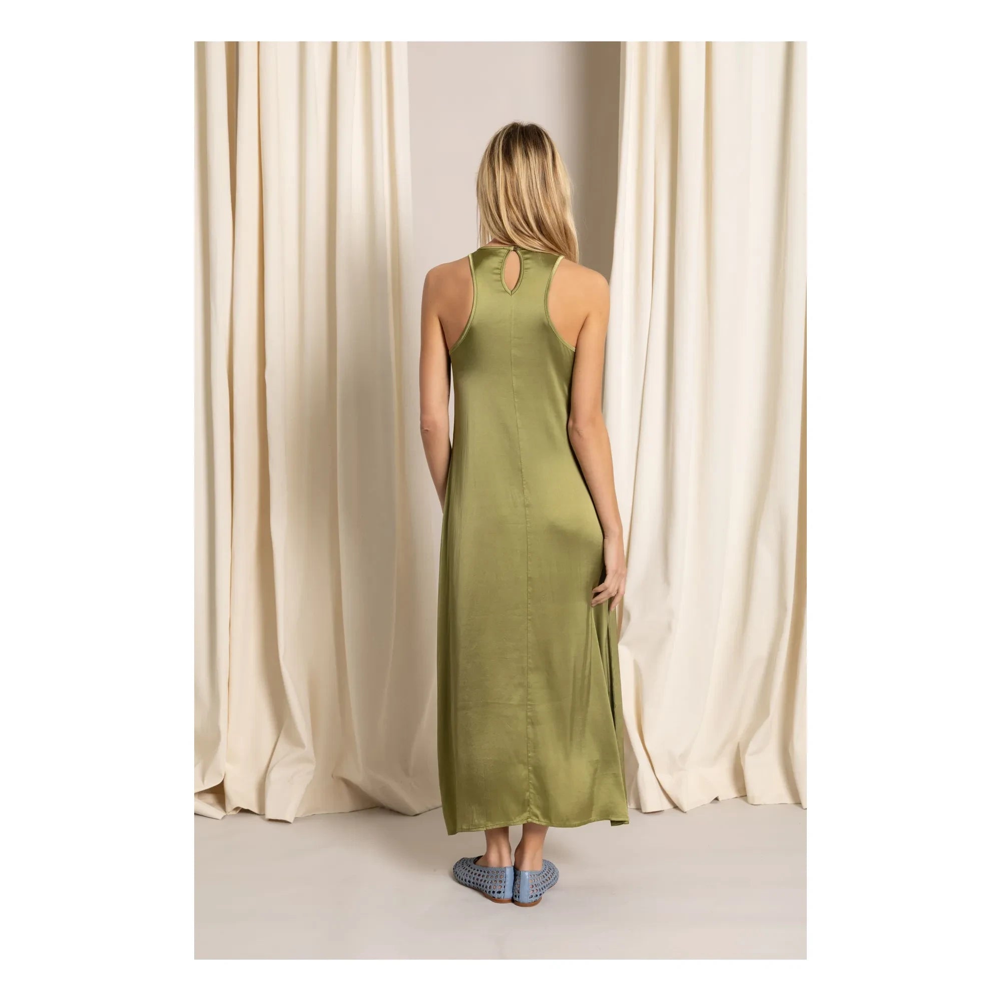 Smallable Woman - Zelie Satin Kleid | Anisgrün