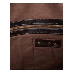 Vipera - Clutch aus Leder mit Kissenbesatz | Schokolade