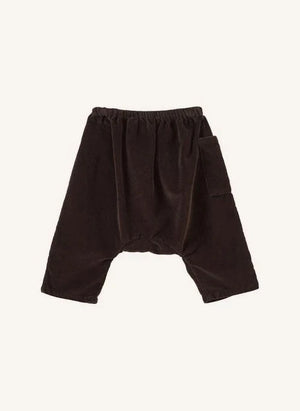 Caramel - Ficus Samt Harem Hose | Schokolade