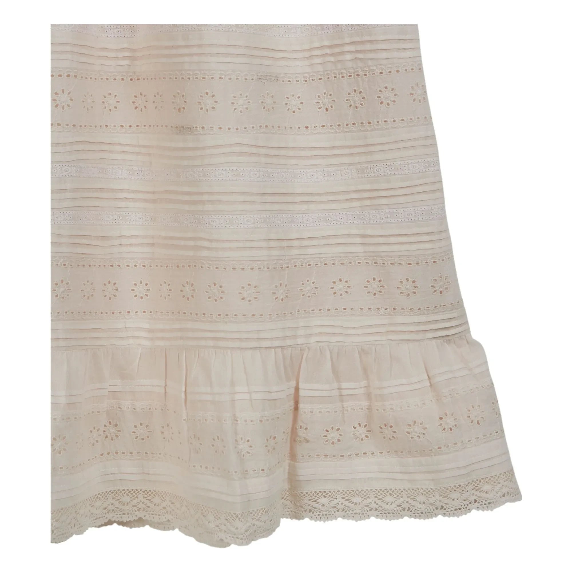 Emile et Ida – Baumwollkleid mit Lochstickerei | Creme