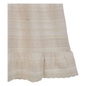 Emile et Ida – Baumwollkleid mit Lochstickerei | Creme
