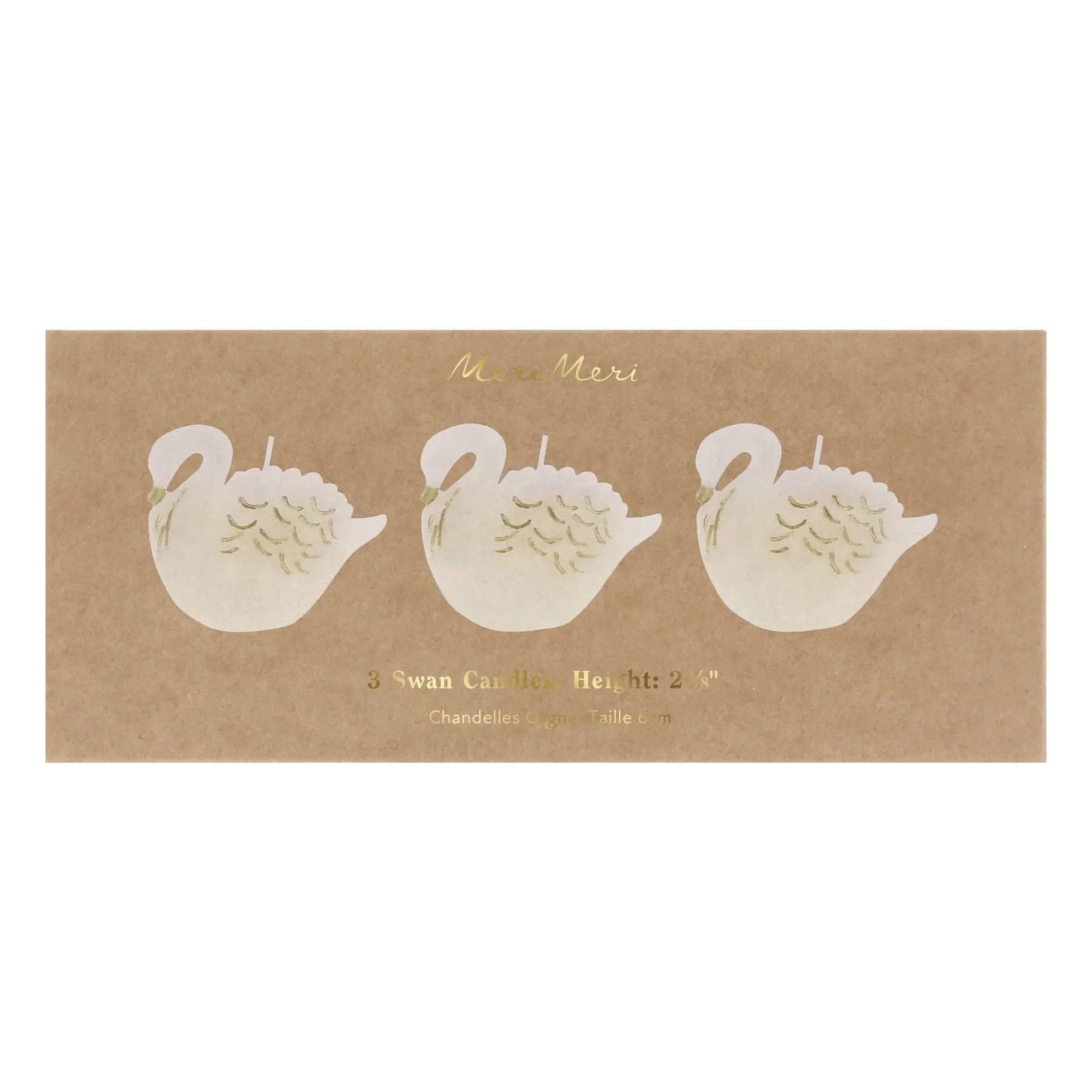 Meri Meri – Schwanenkerzen – 3er-Set | Ecru