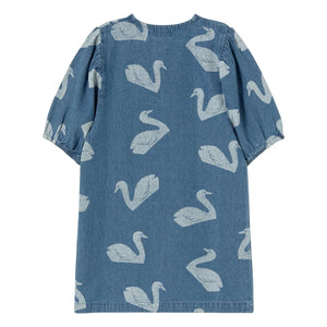 Tinycottons - Denim Schwanenkleid | Blau