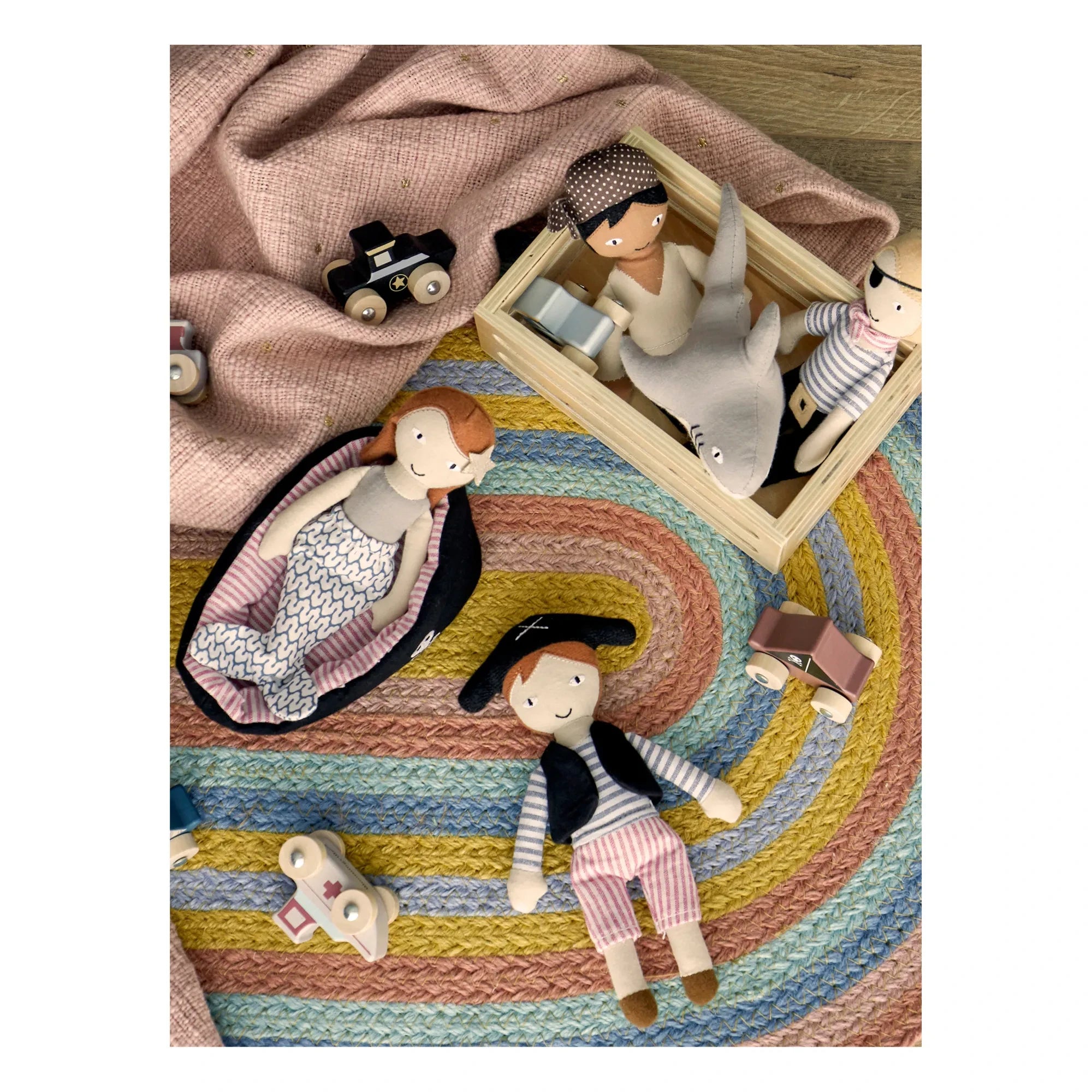 Bloomingville Mini - Kate und Jonah Baumwollspielpuppen