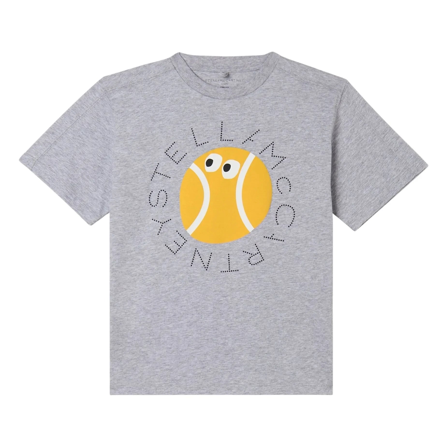 Stella McCartney Kids - Stella Tennis T-Shirt aus Bio-Baumwolle | Heather Grey