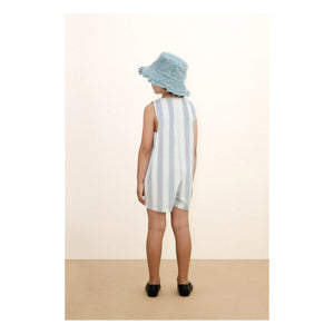 Tinycottons - Overall aus blauem Twill mit feinen Streifen