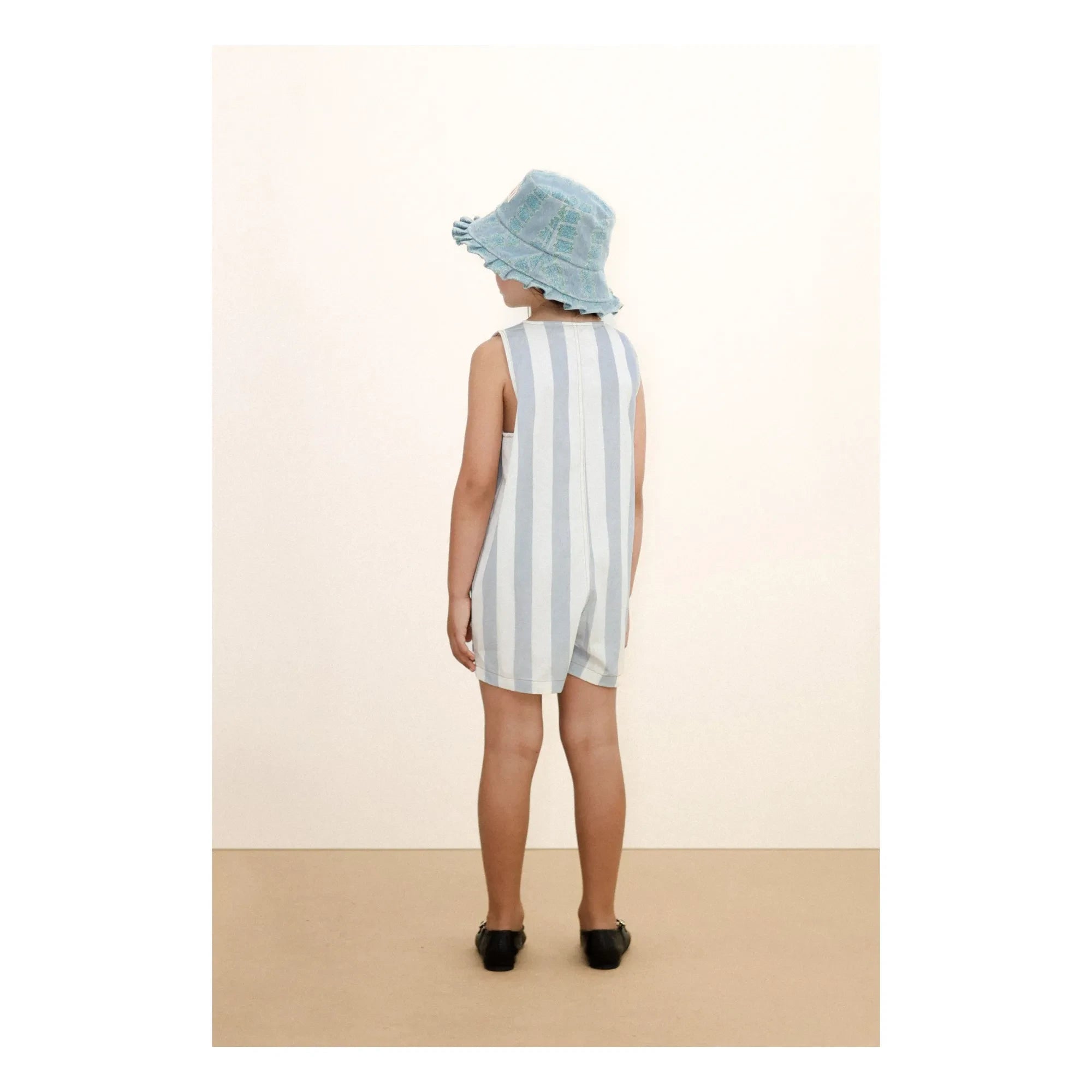 Tinycottons - Overall aus blauem Twill mit feinen Streifen