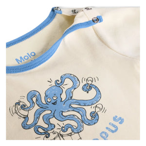 Molo - Easy Rocktopus T-Shirt Bio-Baumwolle | Ecru