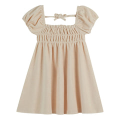 Emile et Ida - Terry gerafftes Kleid | Ecru
