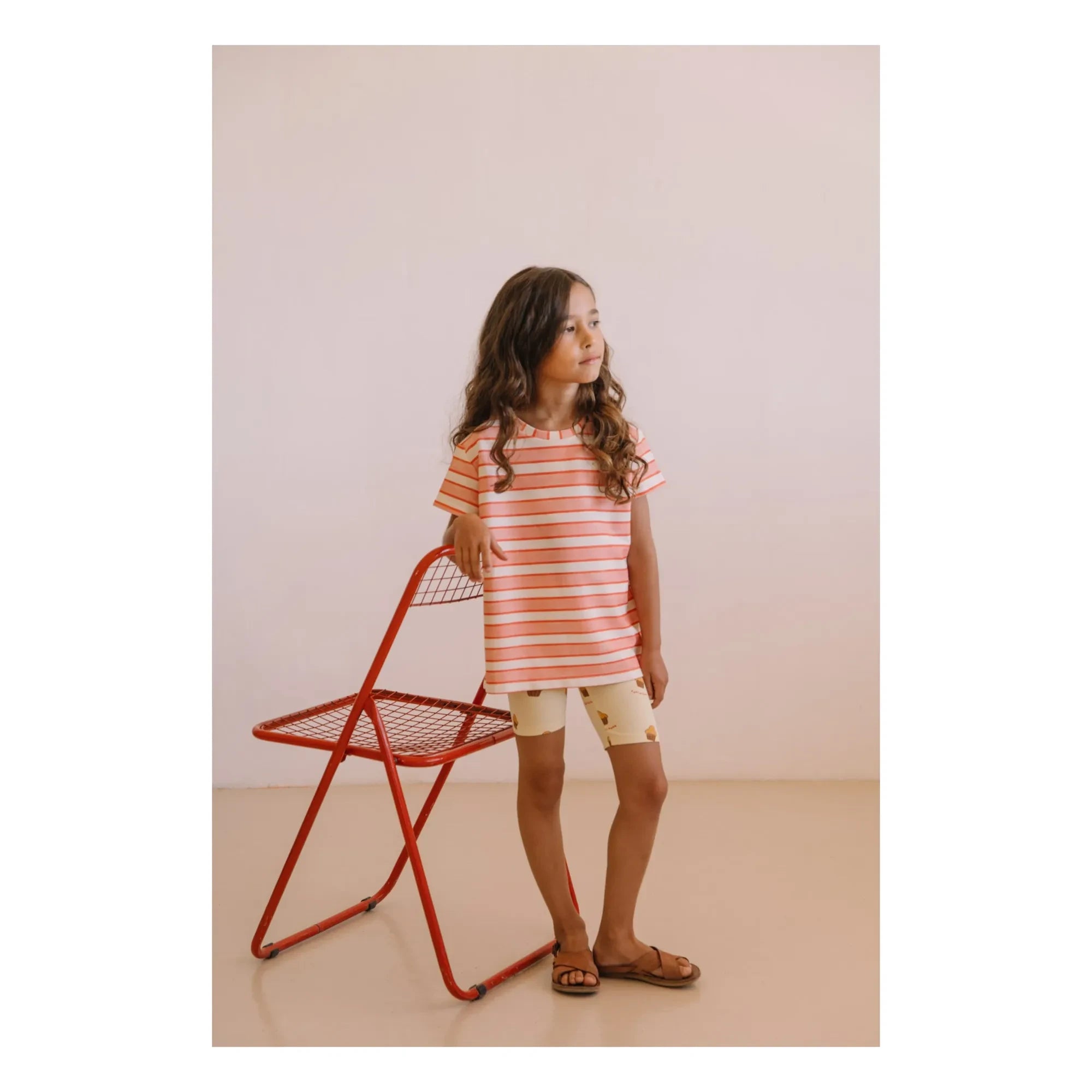 Studio Bohème - Gestreiftes T-Shirt aus Bio-Baumwolle | Rosa
