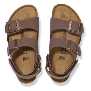 BIRKENSTOCK - Sandalet Milano AS Çocuk Birko-Flor Birkibuc | Koyu Kahverengi