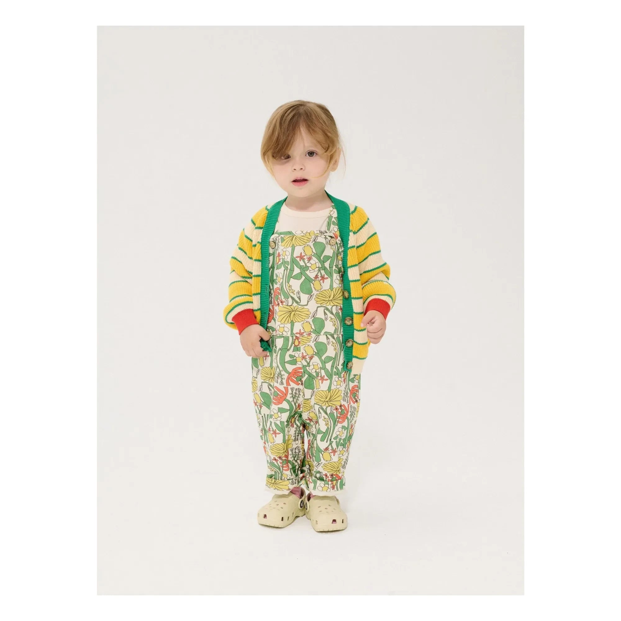 Bobo Choses - Gestreifte Bio-Baumwoll-Babyjacke | Gelb
