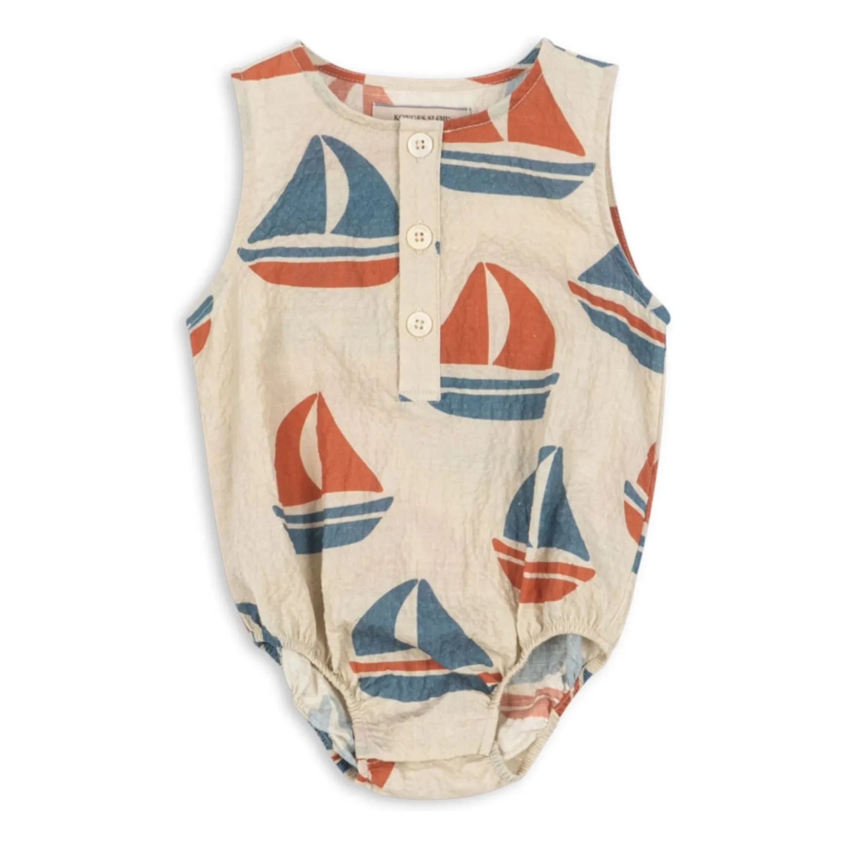 Konges Sløjd - Elliot Bateaux Strampler aus Bio-Baumwolle | Beige