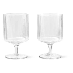 Ferm Living - Ripple Weingläser - 2er-Set
