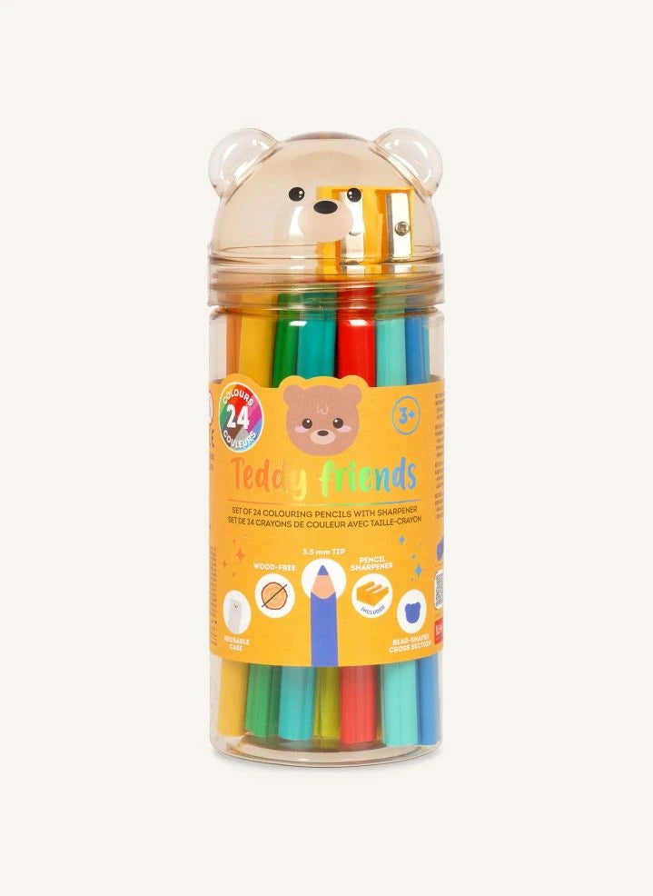 Legami - 24er Teddy Friends Buntstift-Set