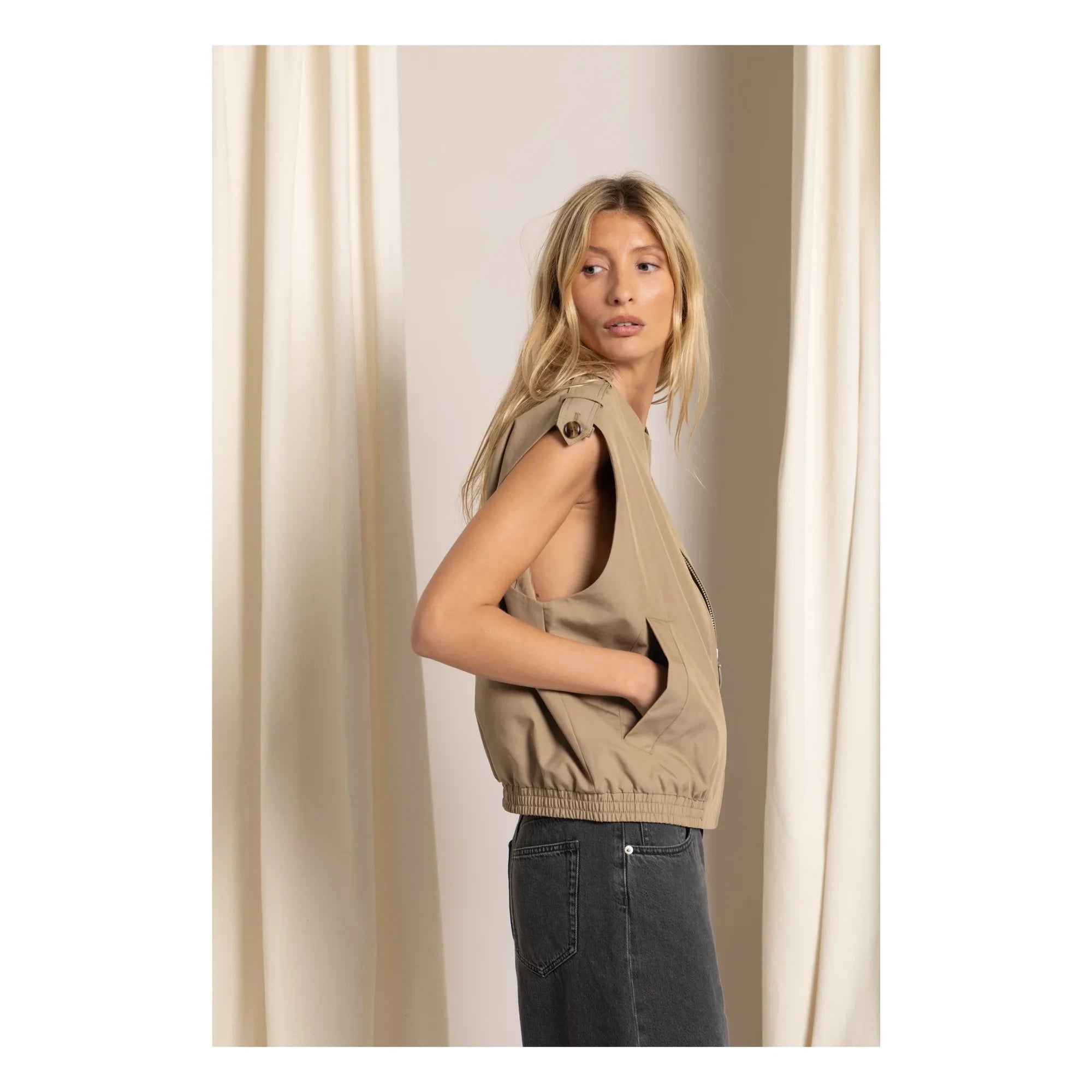 Smallable Woman - Savannah Ärmellose Jacke | Beige