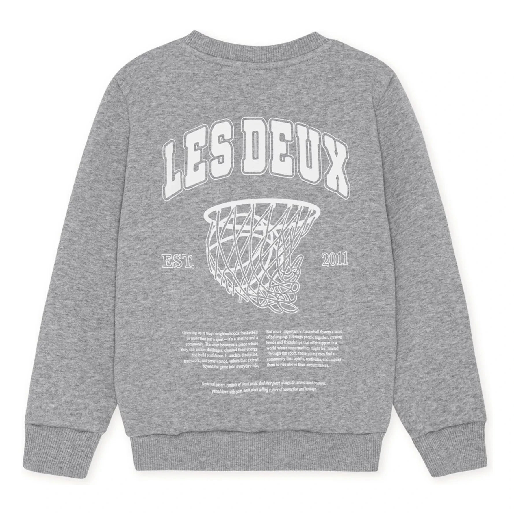 Les Deux - Bio-Baumwoll-Hoop-Pullover | Grau