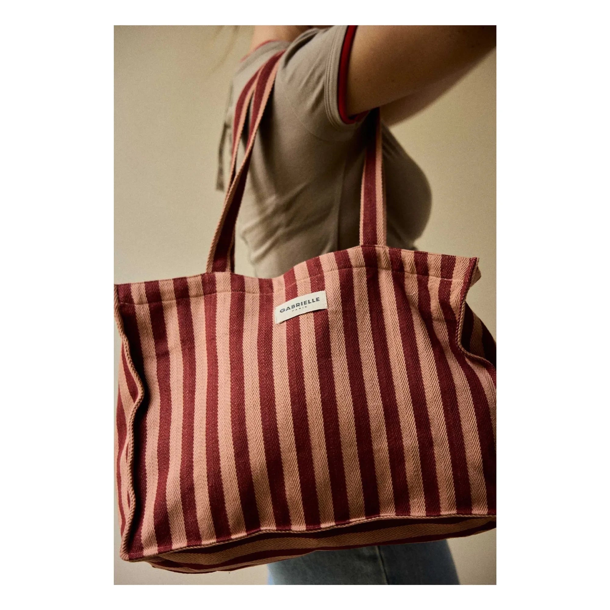 Gabrielle Paris - Garance Gestreifte Wochenendtasche | Rot