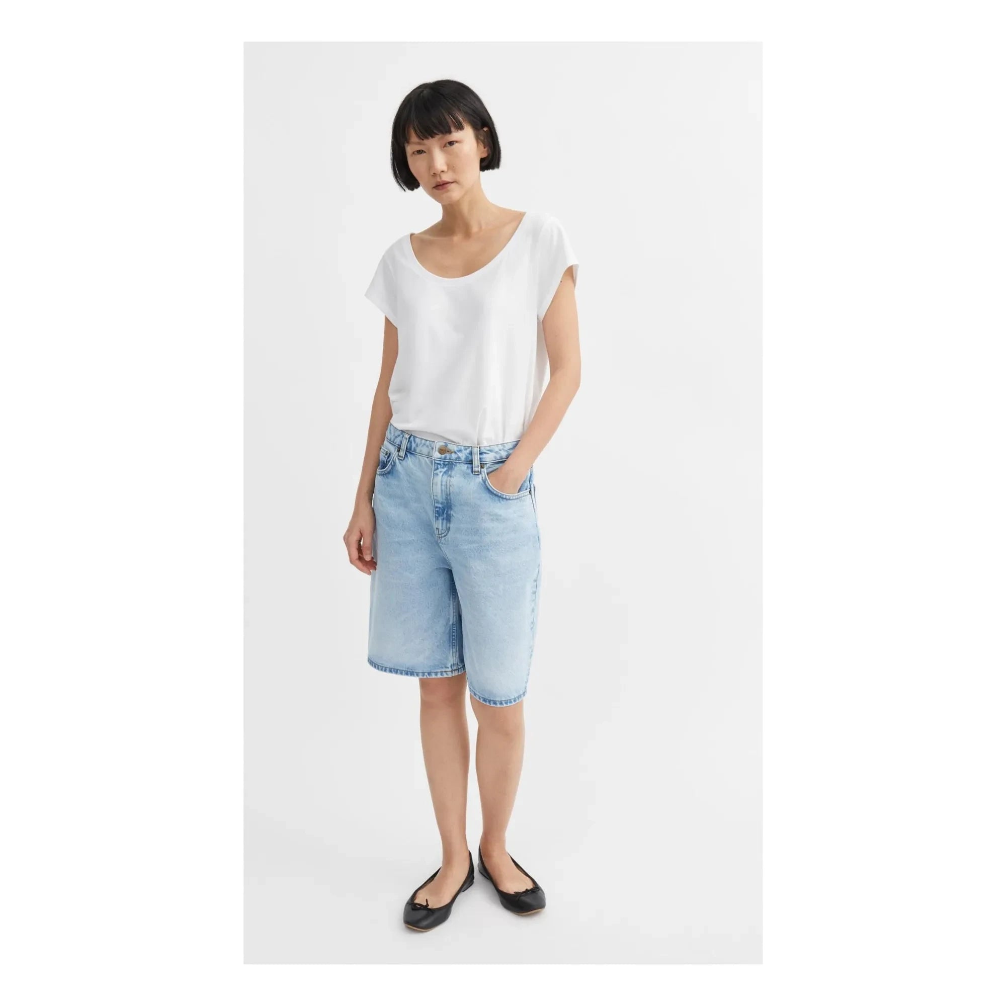Skall Studio - Wilson Denim Bermuda-Shorts aus Bio-Baumwolle | Hellblau