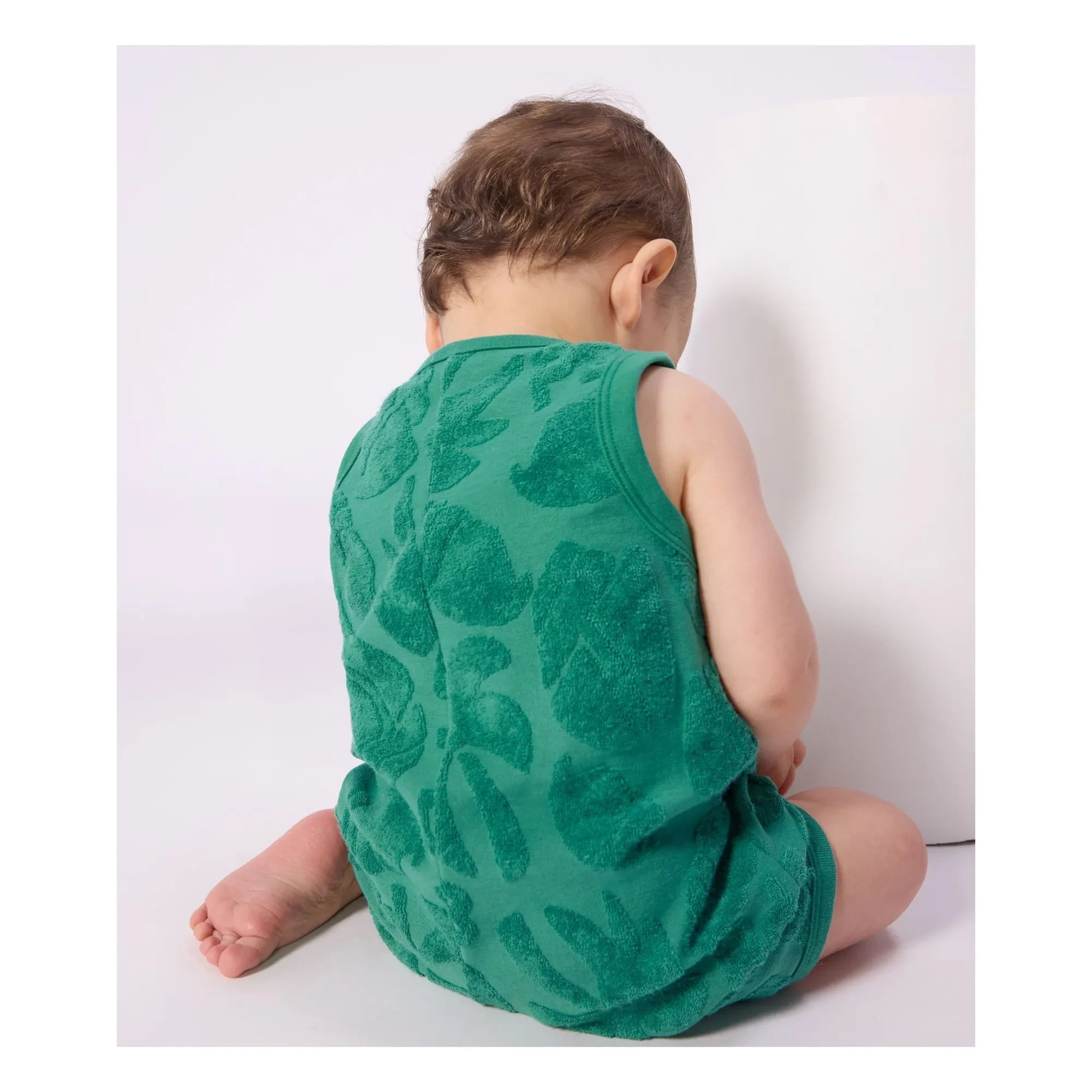 Petit Bateau - Strampler mit Palmenprint aus Bio-Baumwolle | Grün