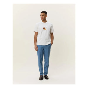 Les Deux - T-Shirt mit Zitrone | Gebrochenes Weiß