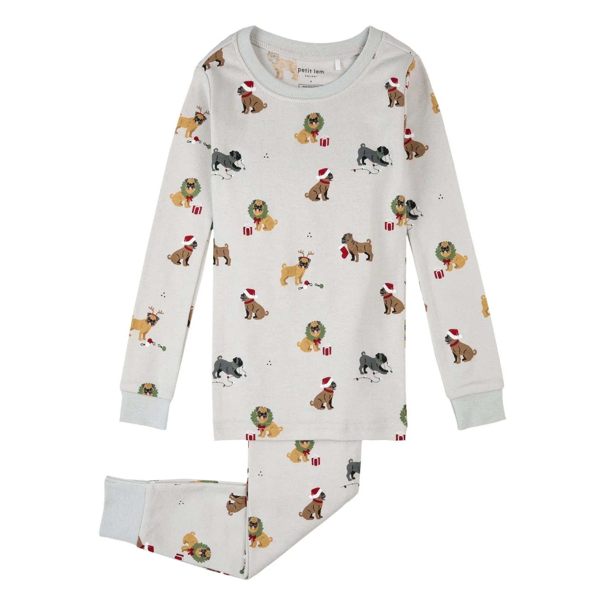 Petit Lem - Carlins Bio-Baumwoll-Pyjama | Grau
