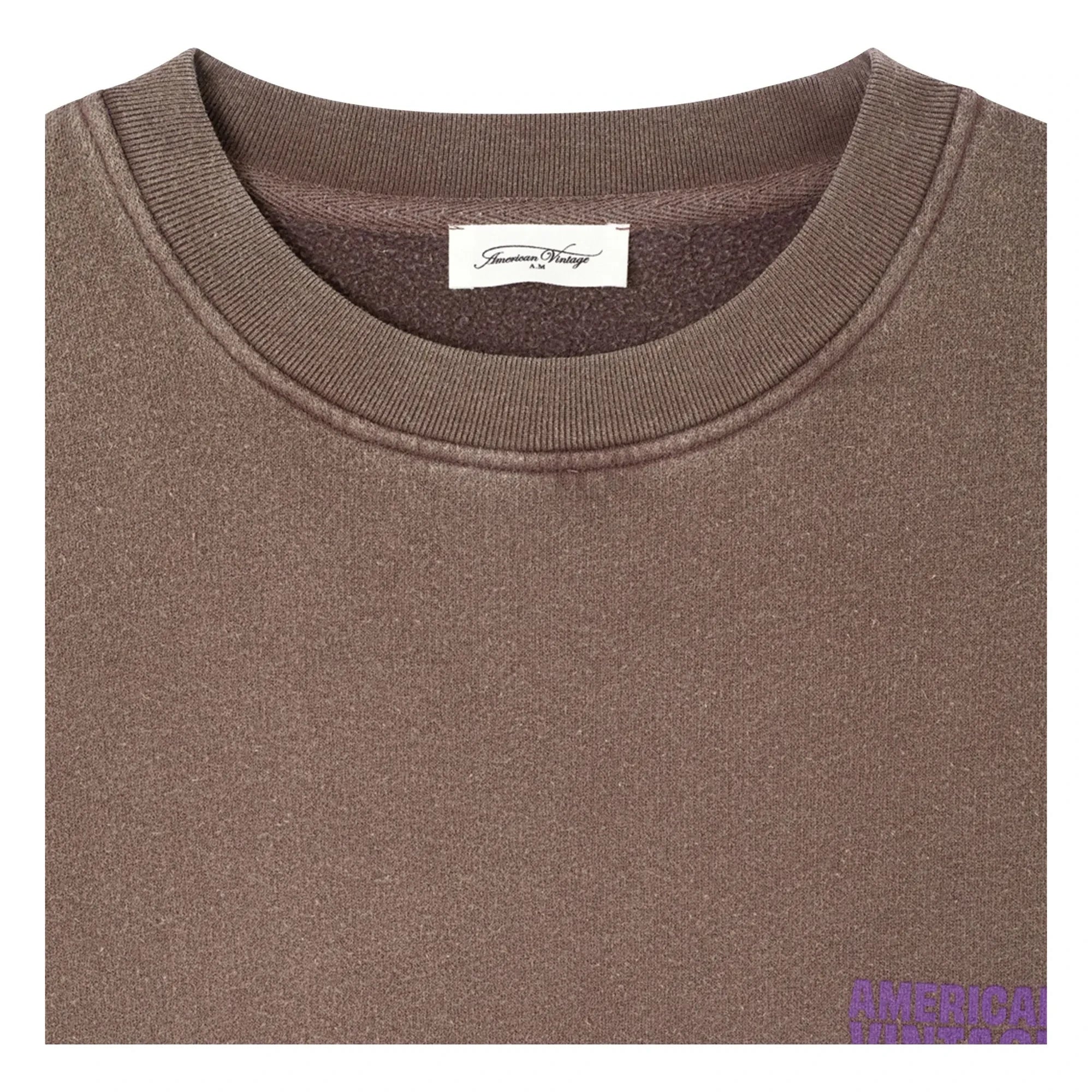 American Vintage - Plizzy Baumwoll-Sweatshirt | Braun
