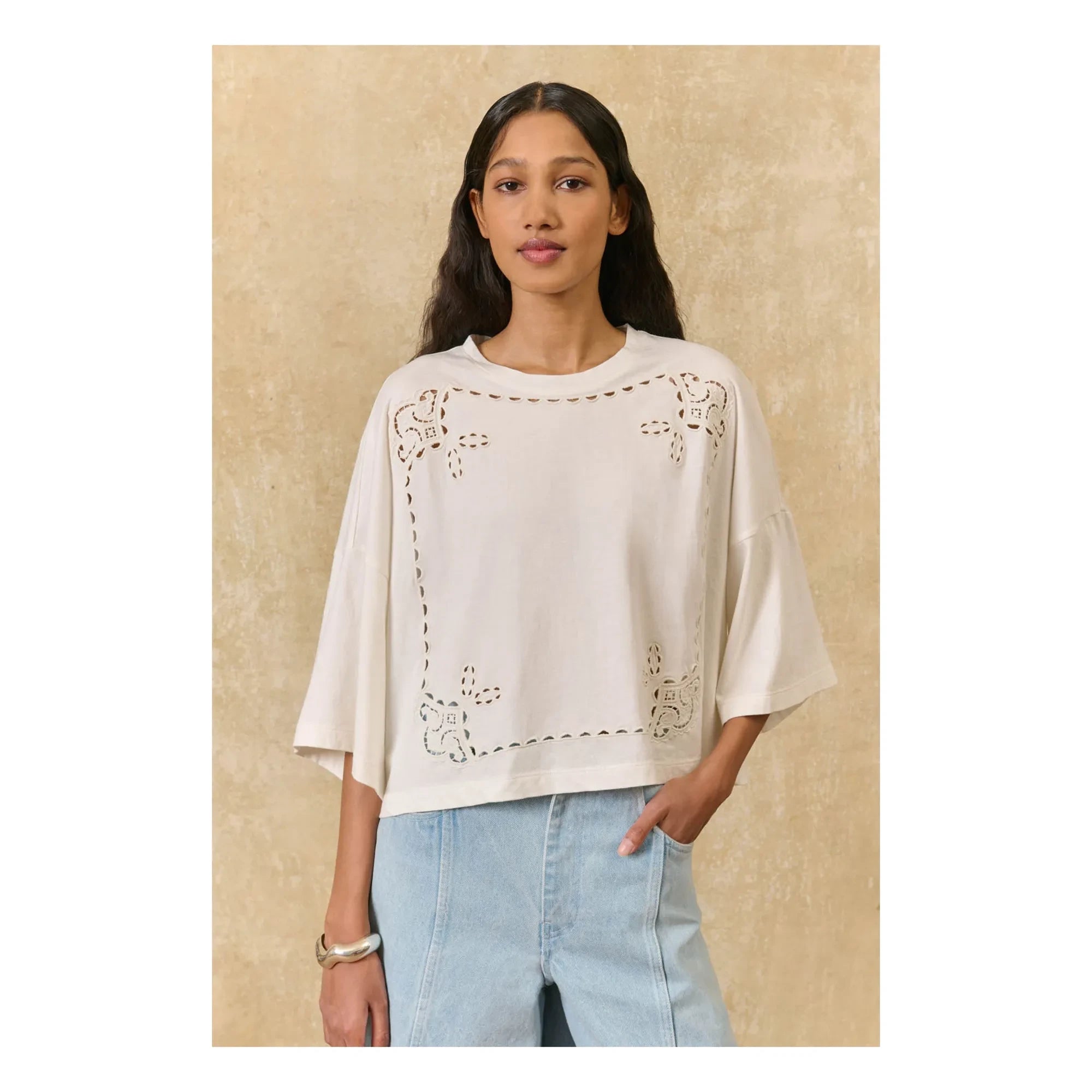 Louise Misha - Neolar Bio-Baumwollbluse | Ecru