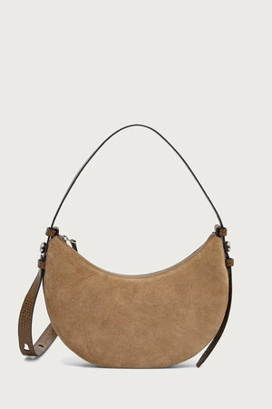Tory Burch Romy Half Moon süet kadın crossbody çanta