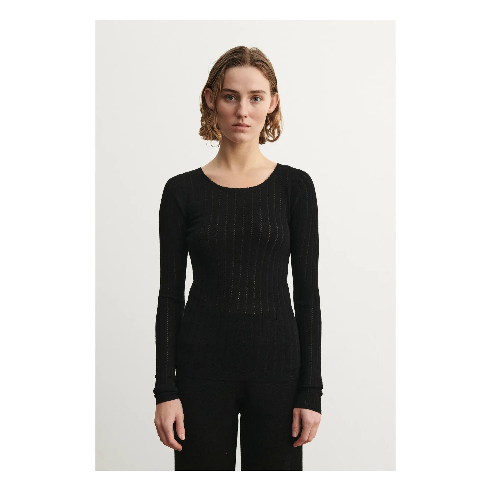FUB - Slip aus Pointelle Merinowolle - Damenkollektion | Schwarz