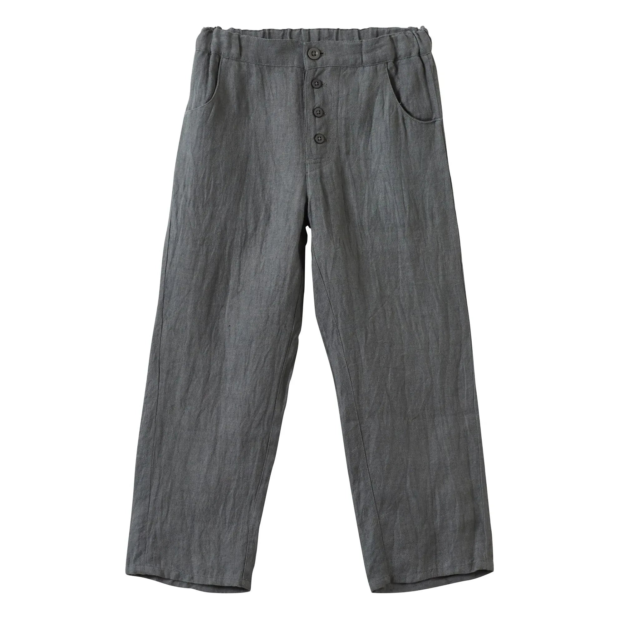 Karamell - Sullivan Leinenhose | Dunkelgrau