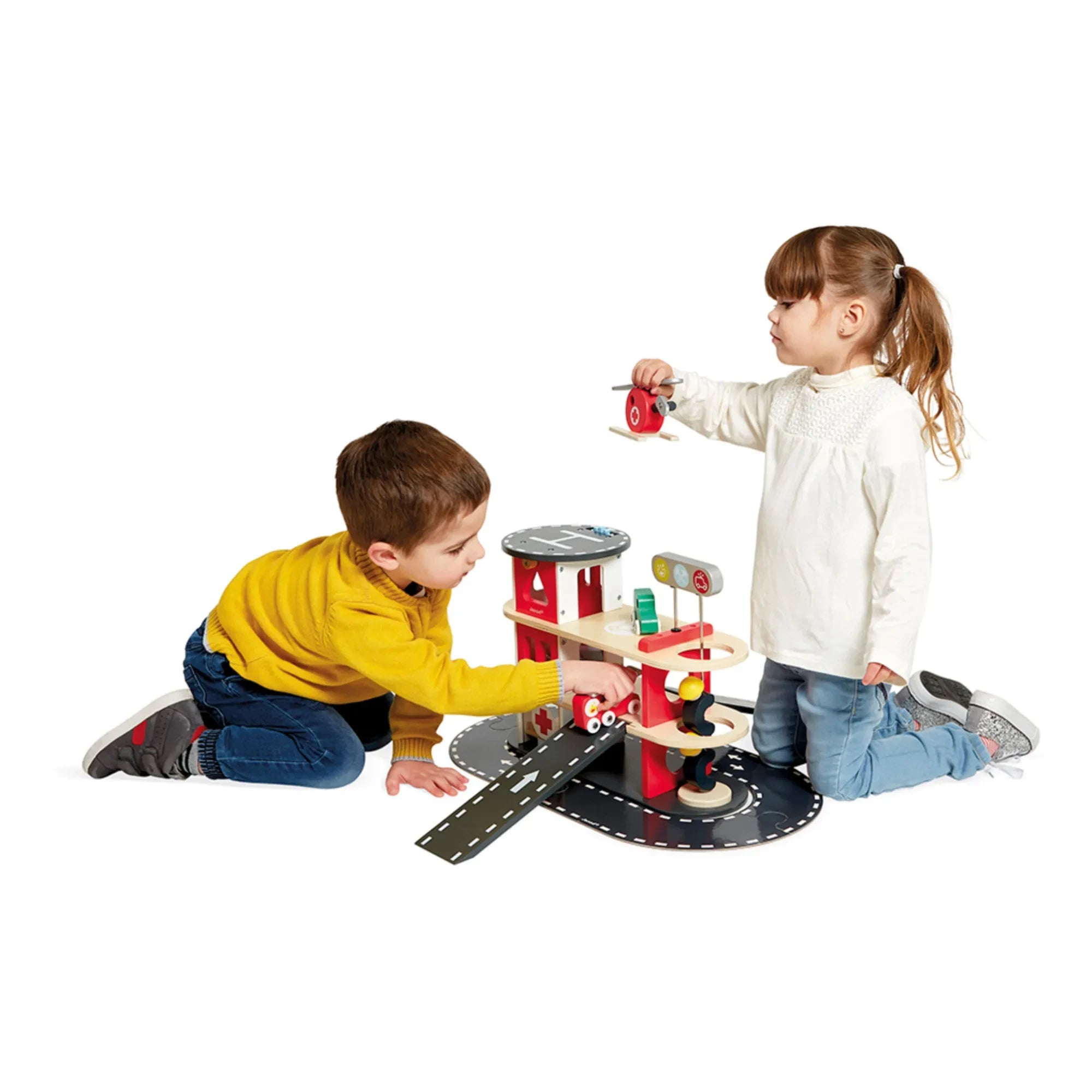 Janod - Spielzeug-Feuerwehrwache