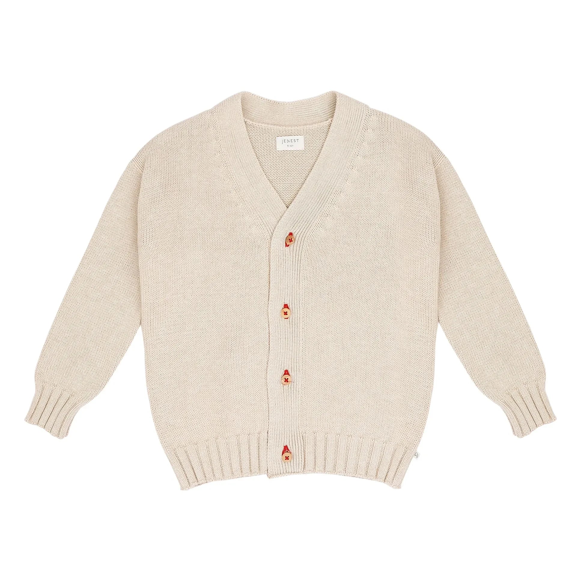 Jenest - Strickjacke aus 100 % Bio-Baumwolle | Sand