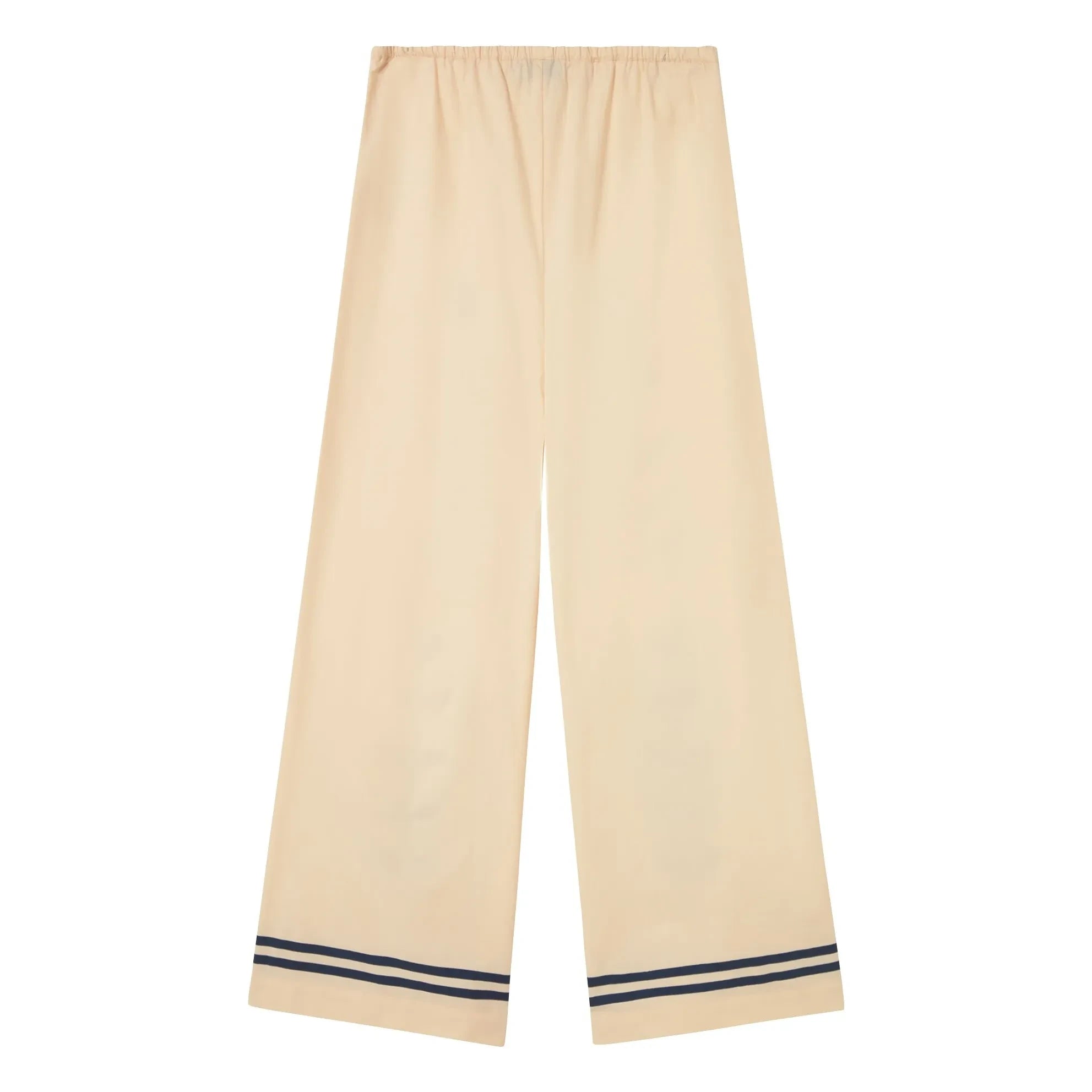 The Tiny Big Sister - Elastische Leinen- und Baumwollhose | Creme