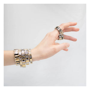 Sigal - SIG 14 Armband | Schwarz/Gold/Silber