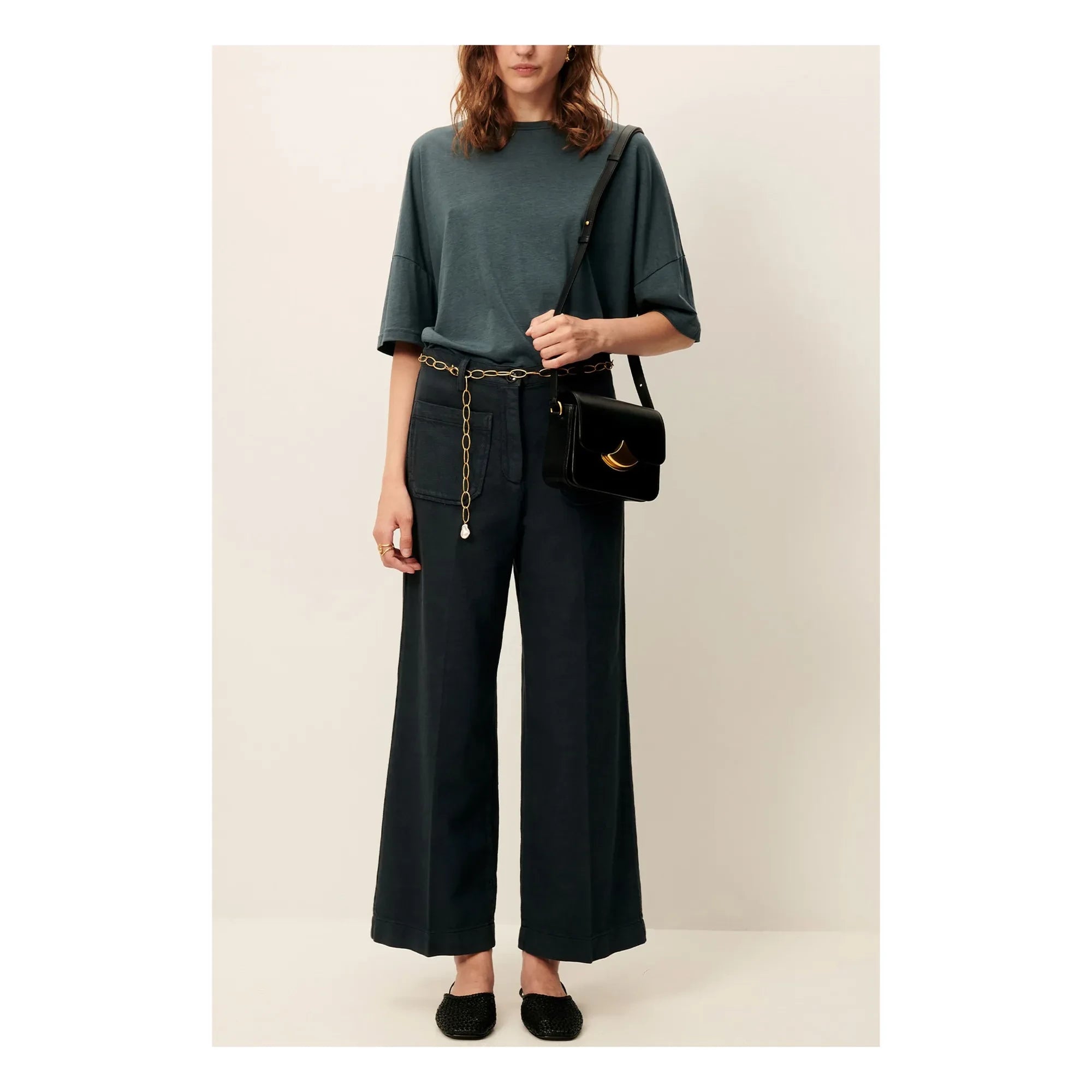Sessùn – T-Shirt Dorel | Grau-Blau