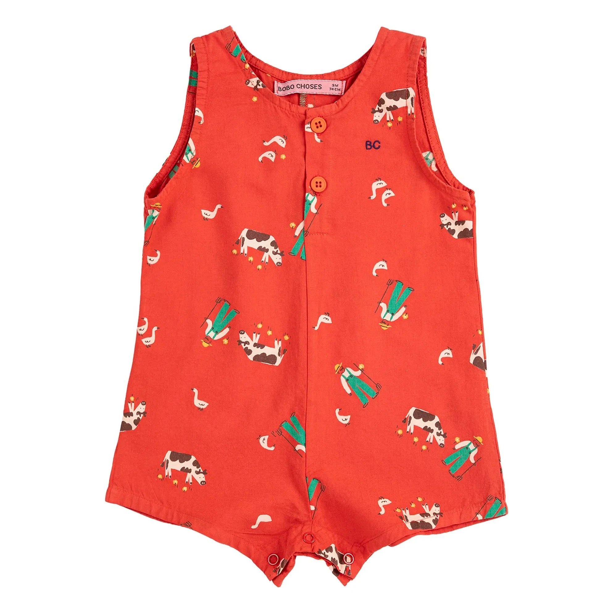 Bobo Choses - Jumpsuit Farm Bio-Baumwolle | Rot