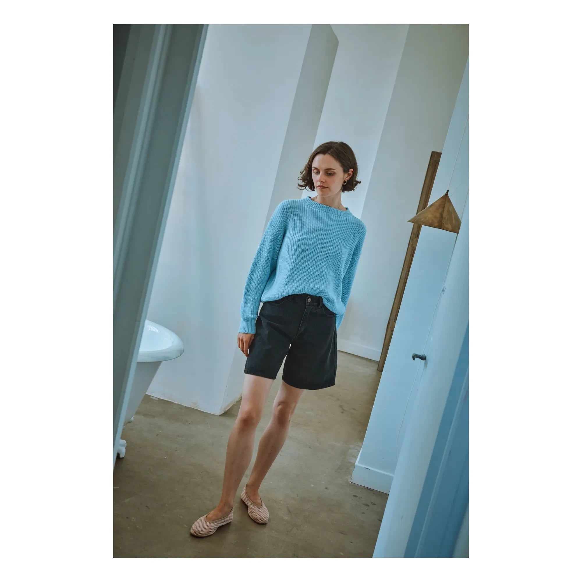Poudre Organic - Dandelion Pullover aus Bio-Baumwolle | Hellblau