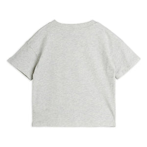 Mini Rodini - Bio-Baumwolle Augen T-Shirt | Grau Meliert