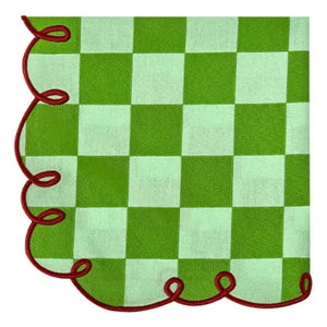 Bitossi - Dama Verde karierte Servietten - 2er-Set | Grün