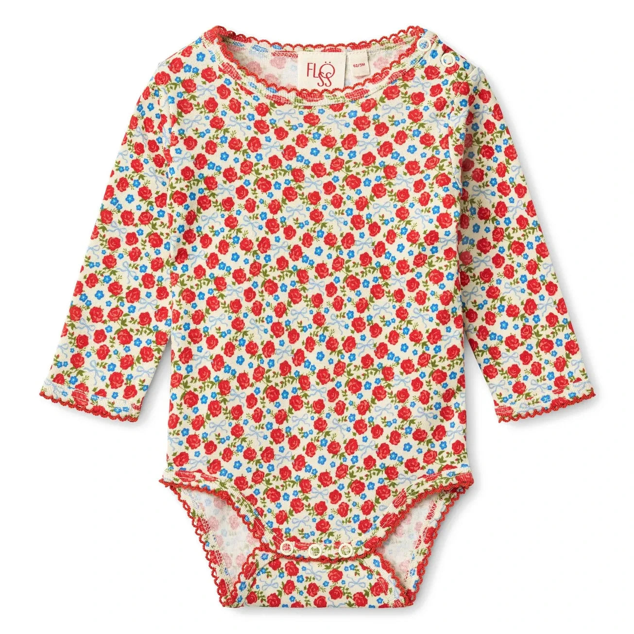Flöss - Floral Fresa Bodysuit | Kırmızı