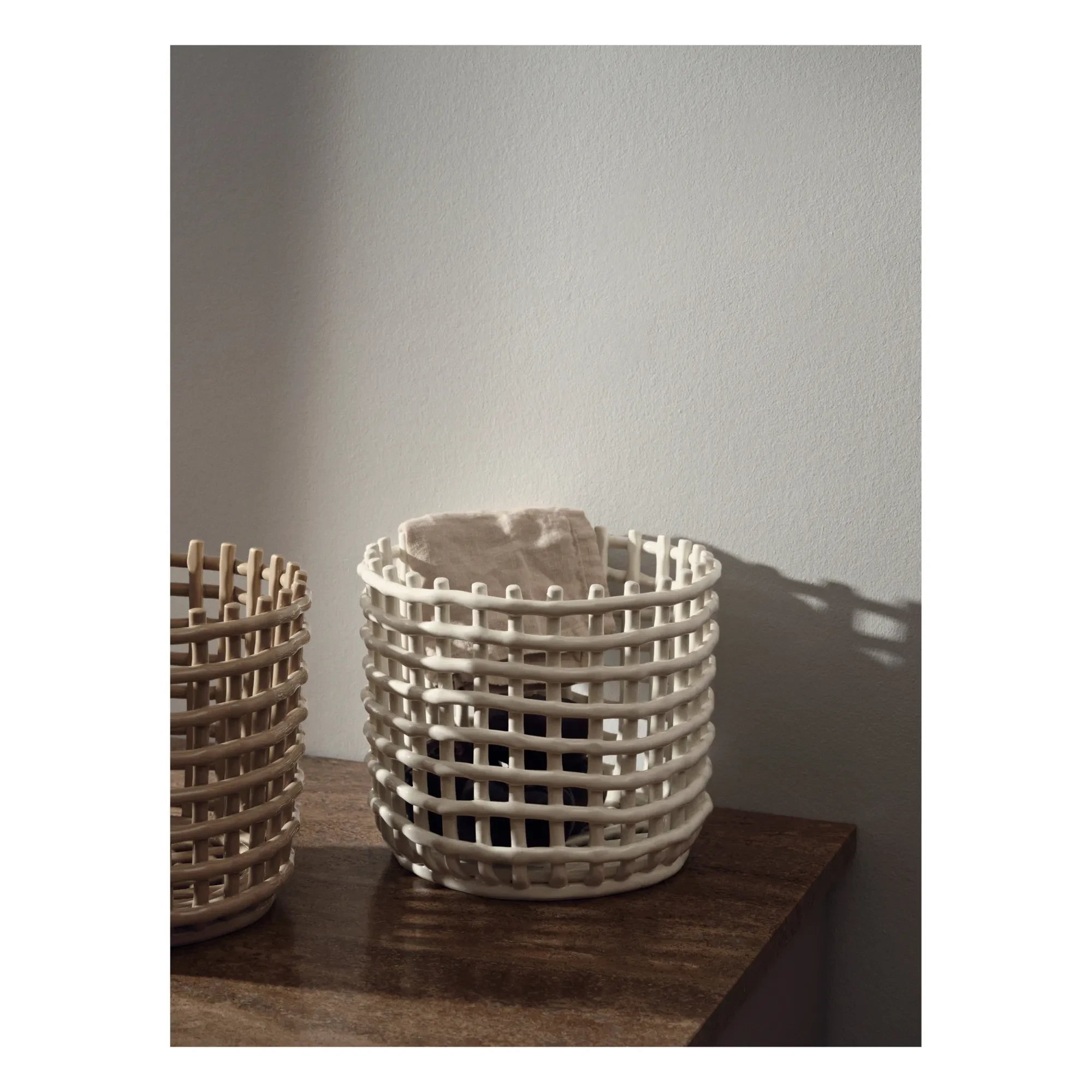 Ferm Living - Keramik Korb | Weiß