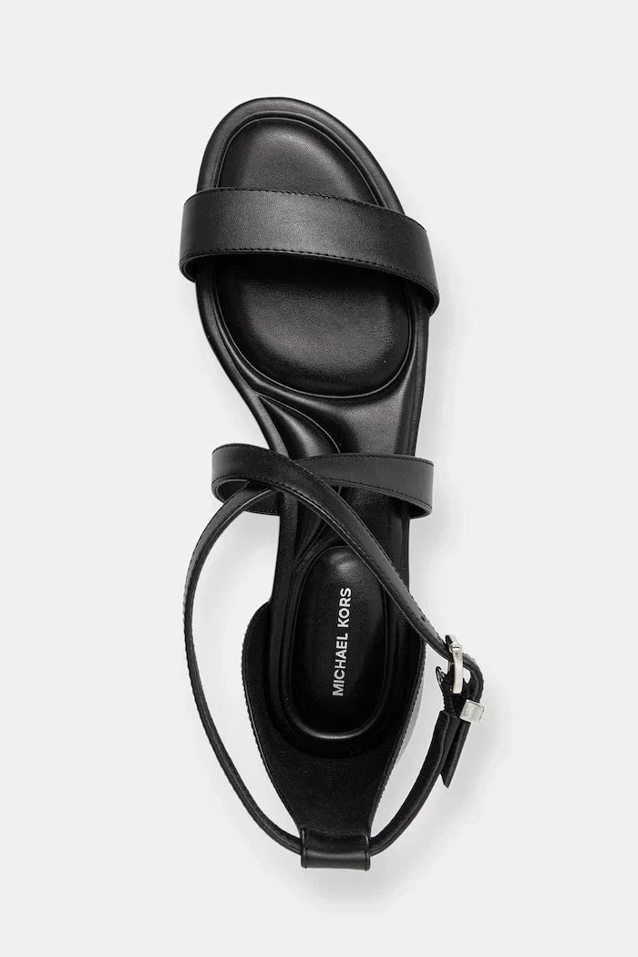 MICHAEL Michael Kors kadın düz taban deri sandalet Alexa Flex Flat Sandal