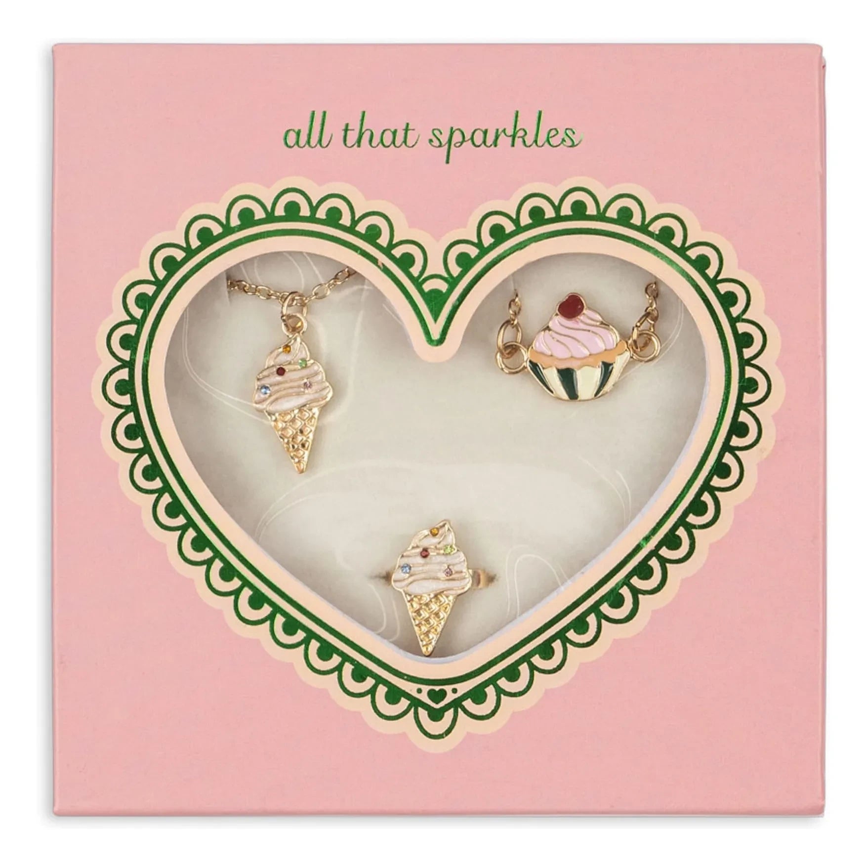 Konges Sløjd - Halsketten-, Armband- und Ring-Set Glaces | Gold